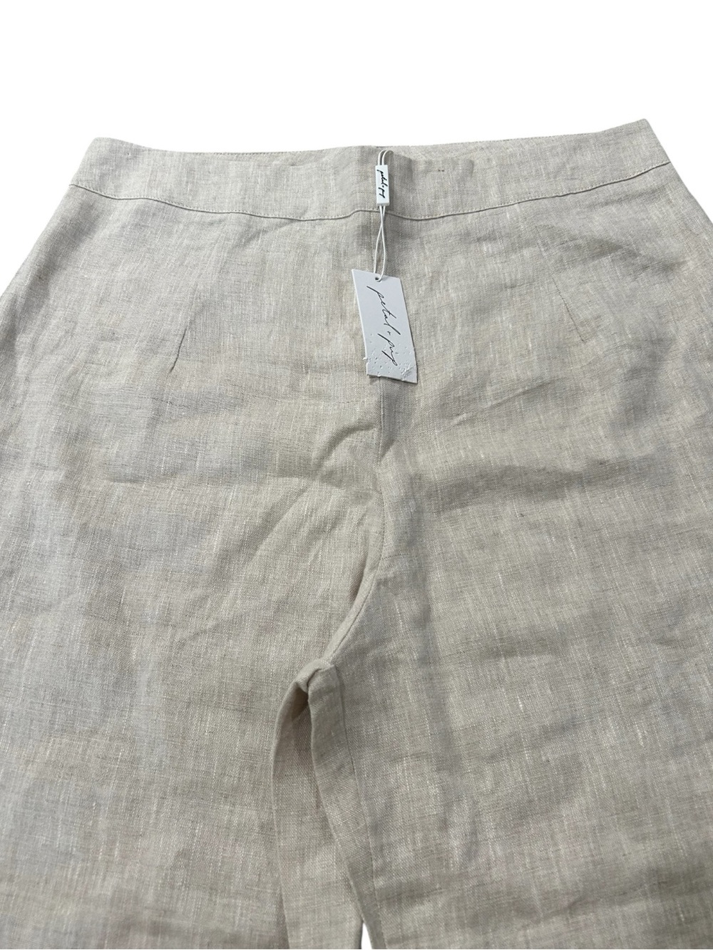 Petal & Pup Devlin Wide Leg Linen Pant Trousers NWT High Waisted Size 12 Beige - Picture 7 of 16